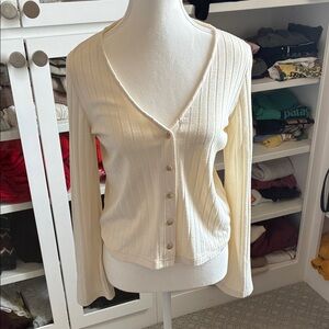 Madewell Cream Knit Cardigan